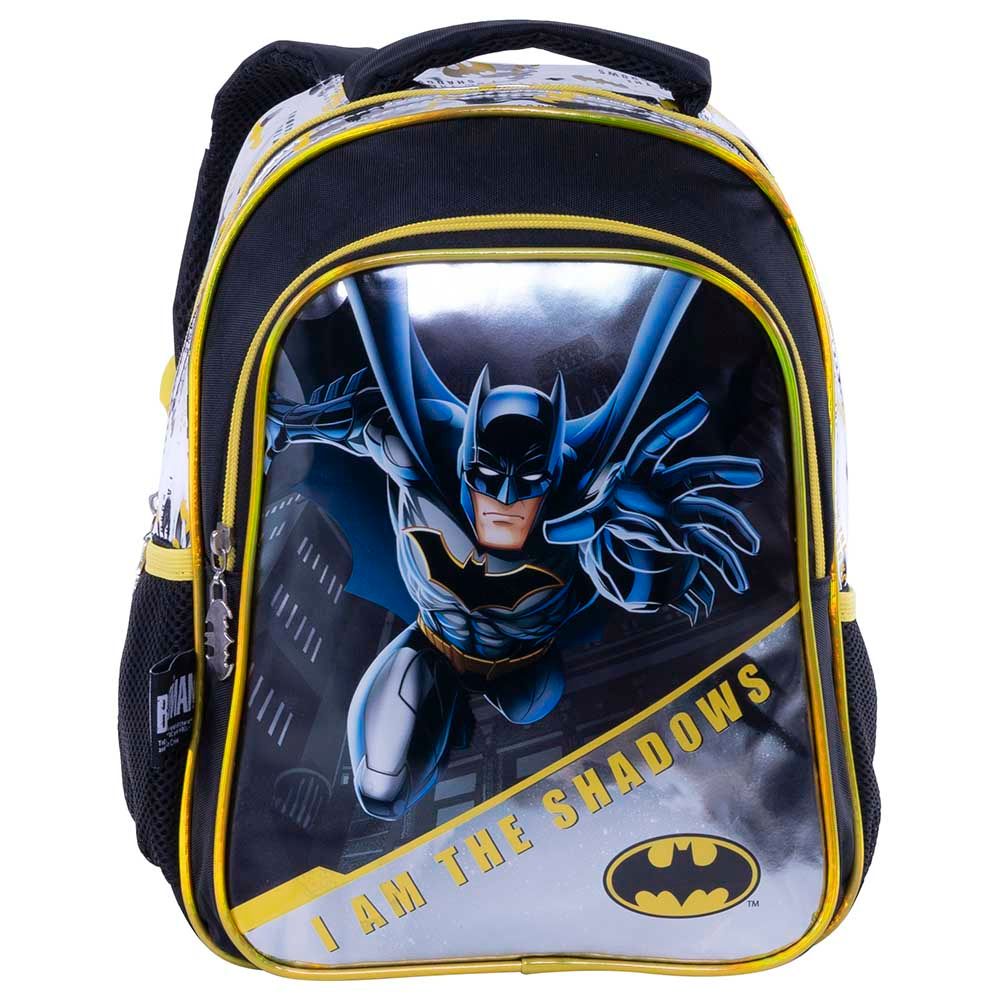 Batman Backpack w 2 Main Compartments 2 Side Pockets 13 Inch